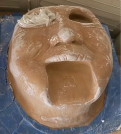 Showbiz Pizza Place Rock A Fire Explosion Santa Mask Animatronic Part
