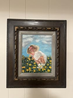 Vintage Hand painting With Frame