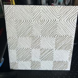 Off White/cream Modern Textured Wall Art