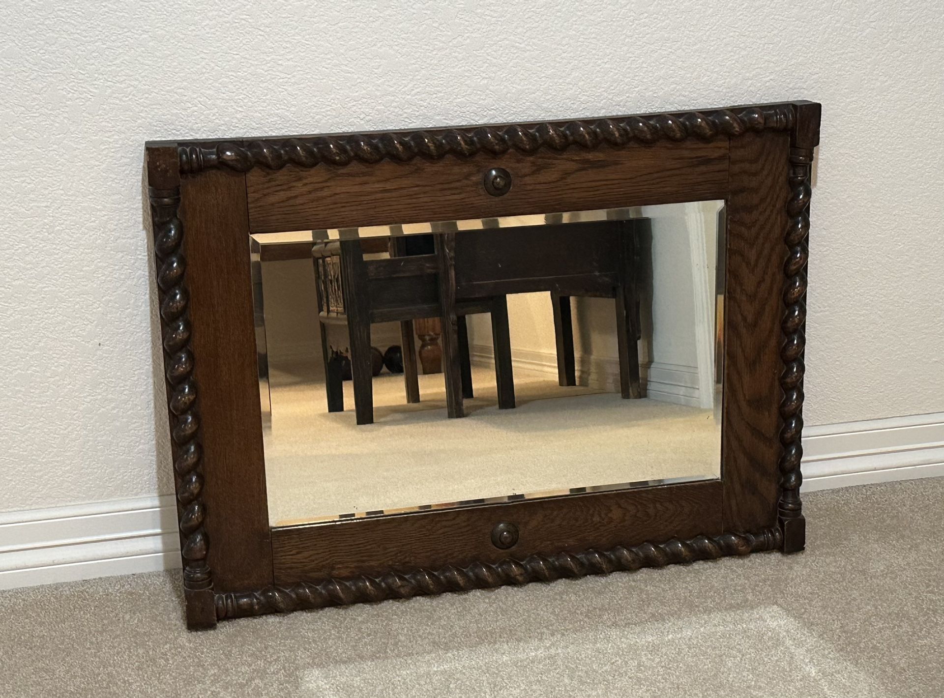 Antique British Rectangular Mirror