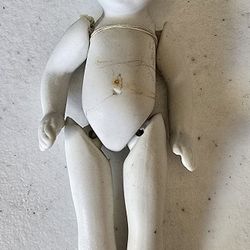 VTG Hinged bisque doll with red beret