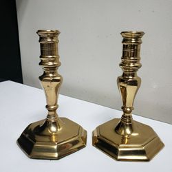 5.5" Solid Brass Candle Holders Korea Set-2