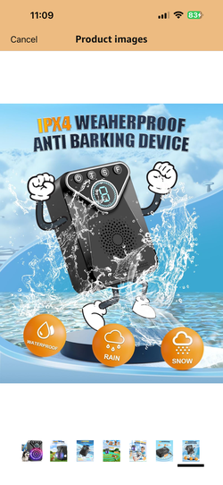 Anti Barking Device for Dogs, 9 - Mode Ultrasonic Dog Barking Control with 50 Ft Range, Rechargeable Waterproof Bark Deterrent Box, Dog Barking Silenc