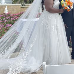 Wedding Dress And Veil 