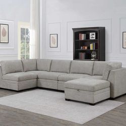 Fabric sectional couch modular