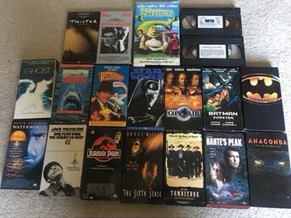 VHS tapes and DVD’S