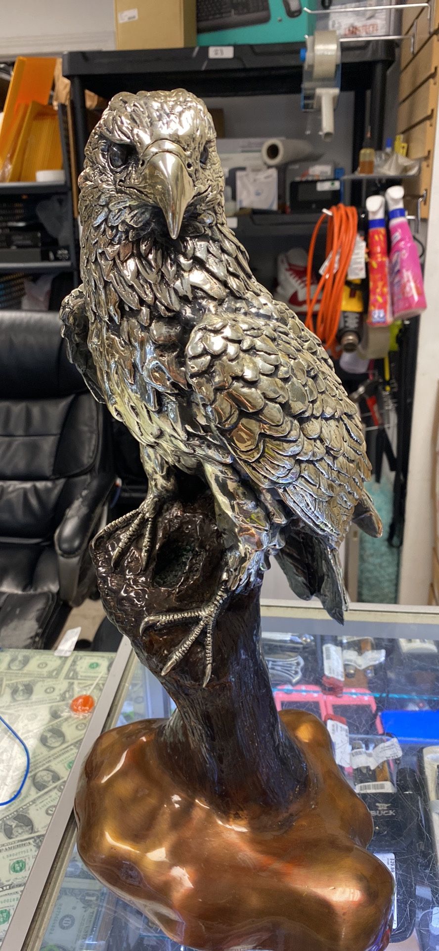 Sterling Silver Eagle Statue #1011623-1