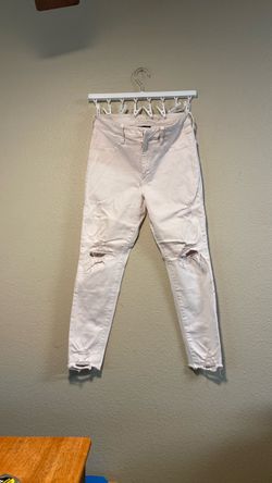 American Eagle Outfitters White Distressed Jeans