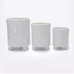 Free To Fly Ceramic Plant Pots Set of 3 Decor Accents