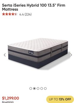 Serta iSeries Hybrid 100 Firm Queen mattress for Sale in New York