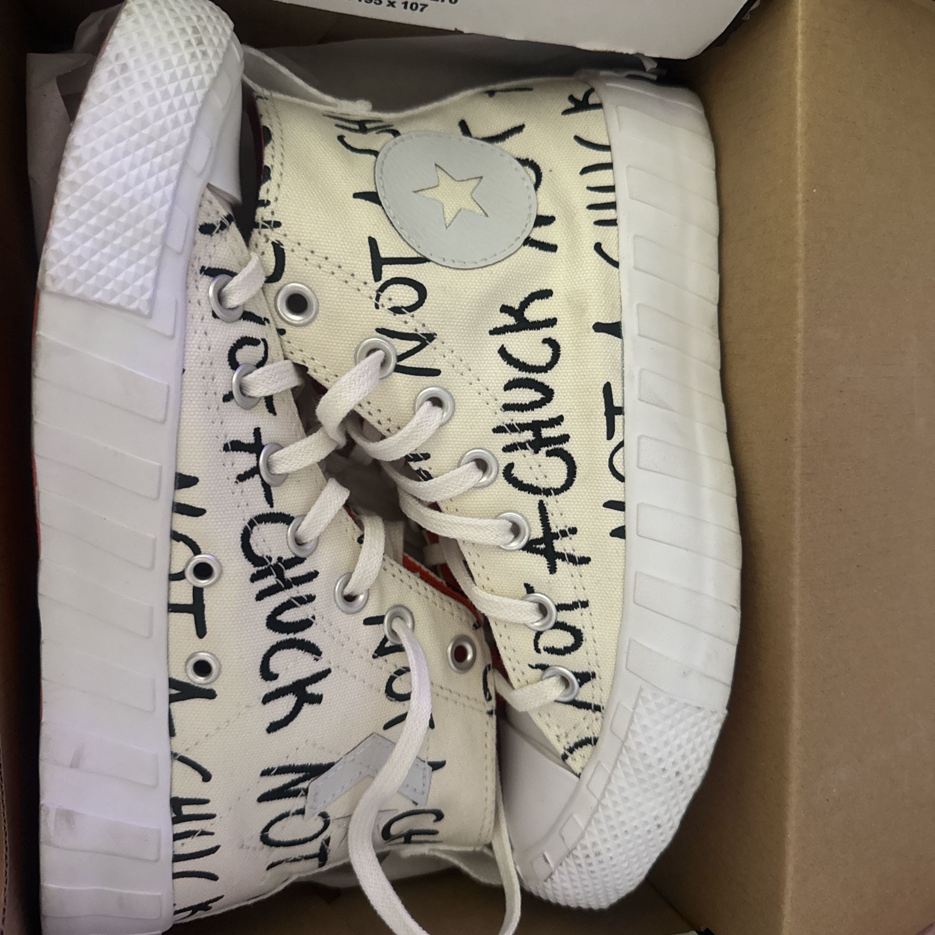 Not A Chuck Converse White And Orange