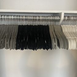 105 Flat Velvet Hangers 