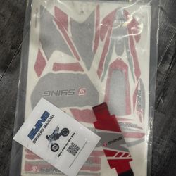 sying dirt bike 58cc 4-stroke Dirt Bike decal replacement Red Black      C3)