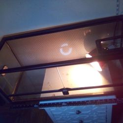 glass reptile terrarium with front-opening doors
