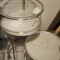 3 Glass Tables 