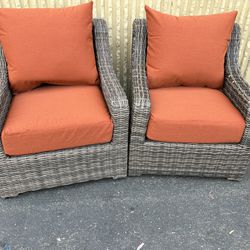 Brand New Sunbrella Fabric Outdoor Patio Furniture Club Chairs