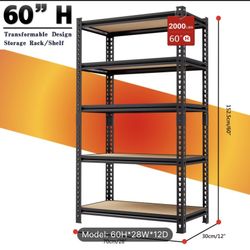 60H  Heavy Duty Metal Shelves