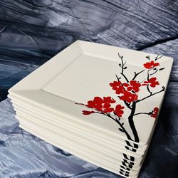 BEAUTIFUL Coventry Fine Porcelain Plate Makayla Japanese Print 10 Square