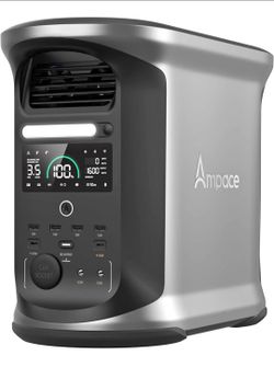 AMPACE Andes 1500 Power Station 2400W(Surge 3600W) Solar Generator, 1462Wh Solar Power Station, 1800
