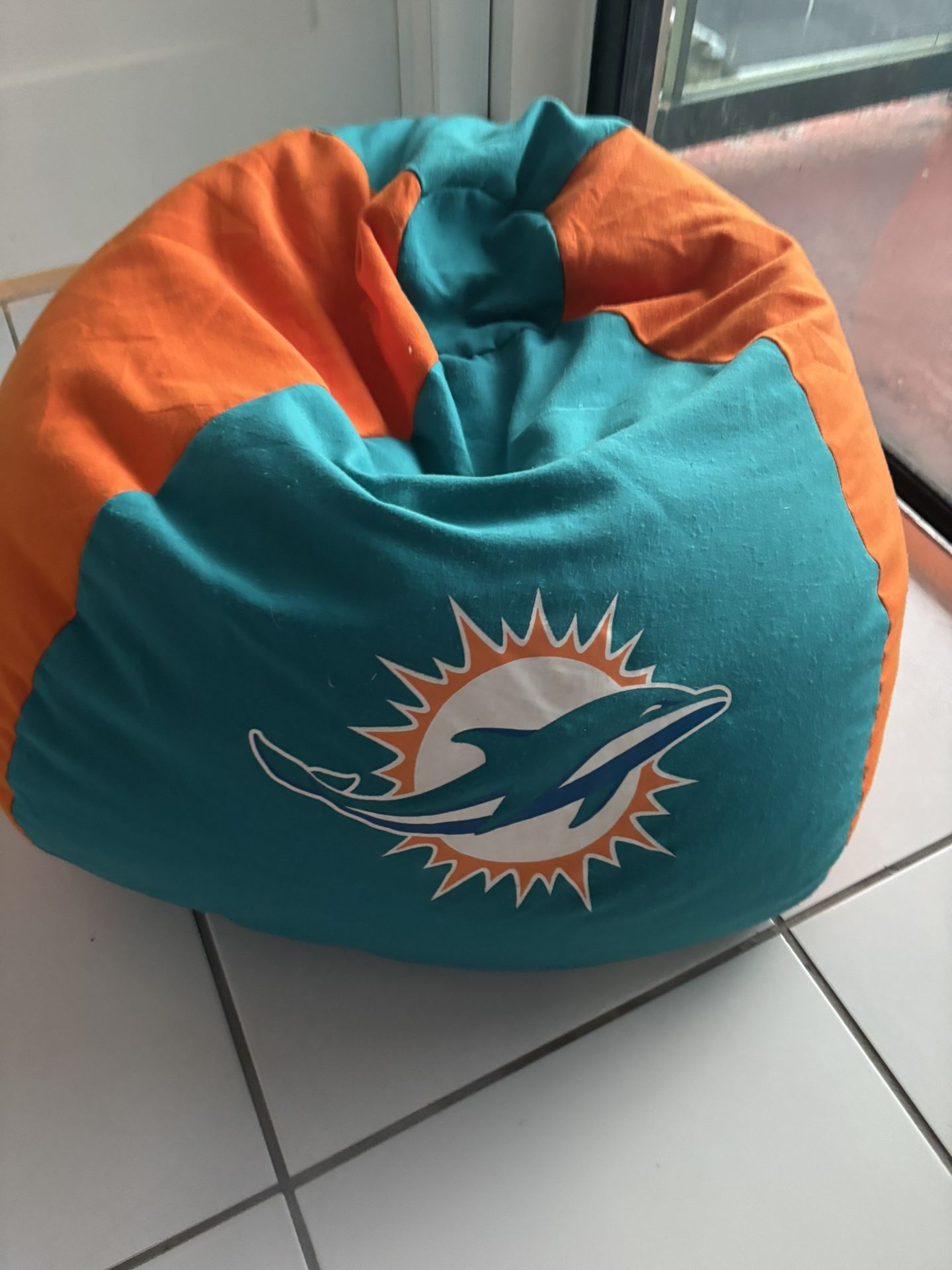 Dolphins Football Bean Bag