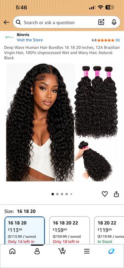Deep Wave Human Hair Bundles