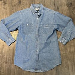 The Limited Jeans Size Medium Denim Jean Jacket Distressed Light Wash Pockets 