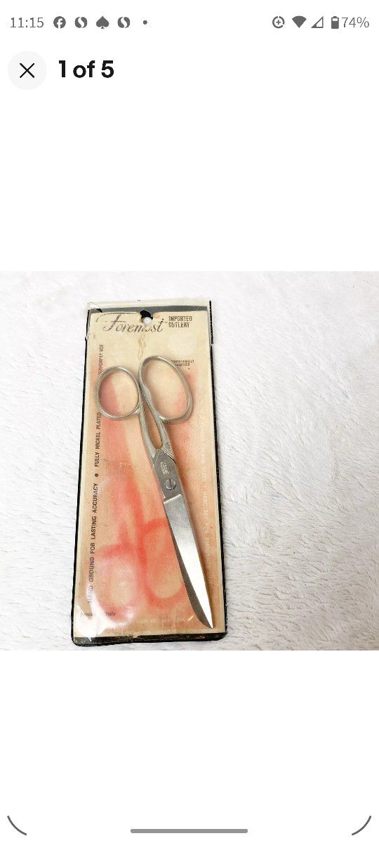 Imported Sewing Scissors, Vintage In Original Case