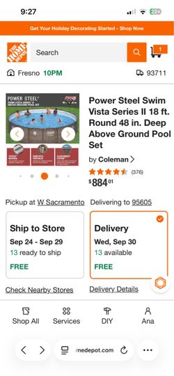Coleman 18ft pool (factory sealed )
