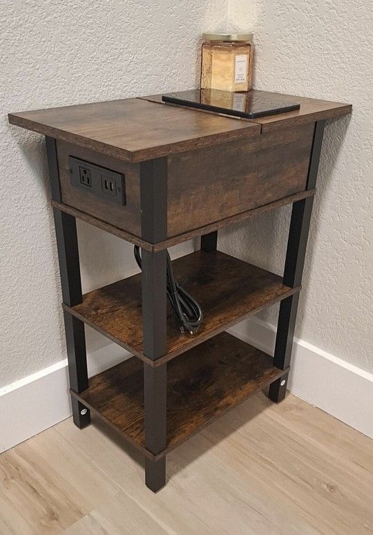 Side Table, With Storage 