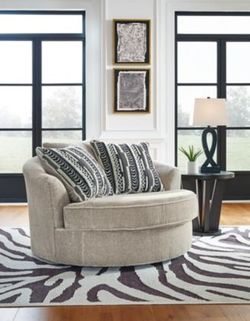 💥New COZY Oversized Neutral Swivel ACCENT CHAIR Living Room $10 DOWN