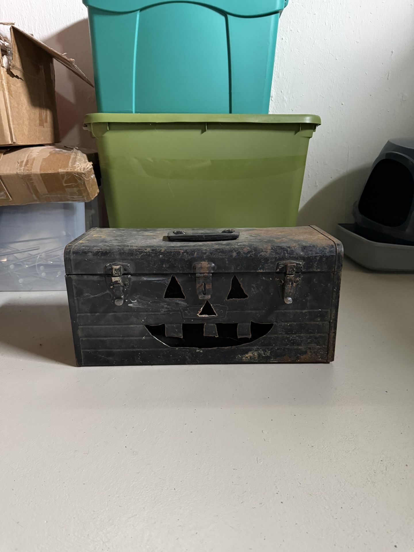 Handmade Toolbox Jack o Lantern