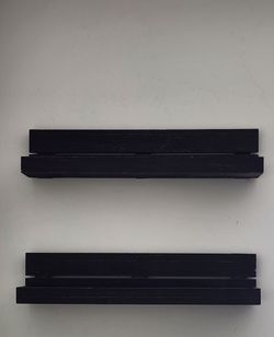 Black Distressed Wood Shelves