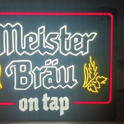 Vintage Meister Brau Lighted Beer Sign