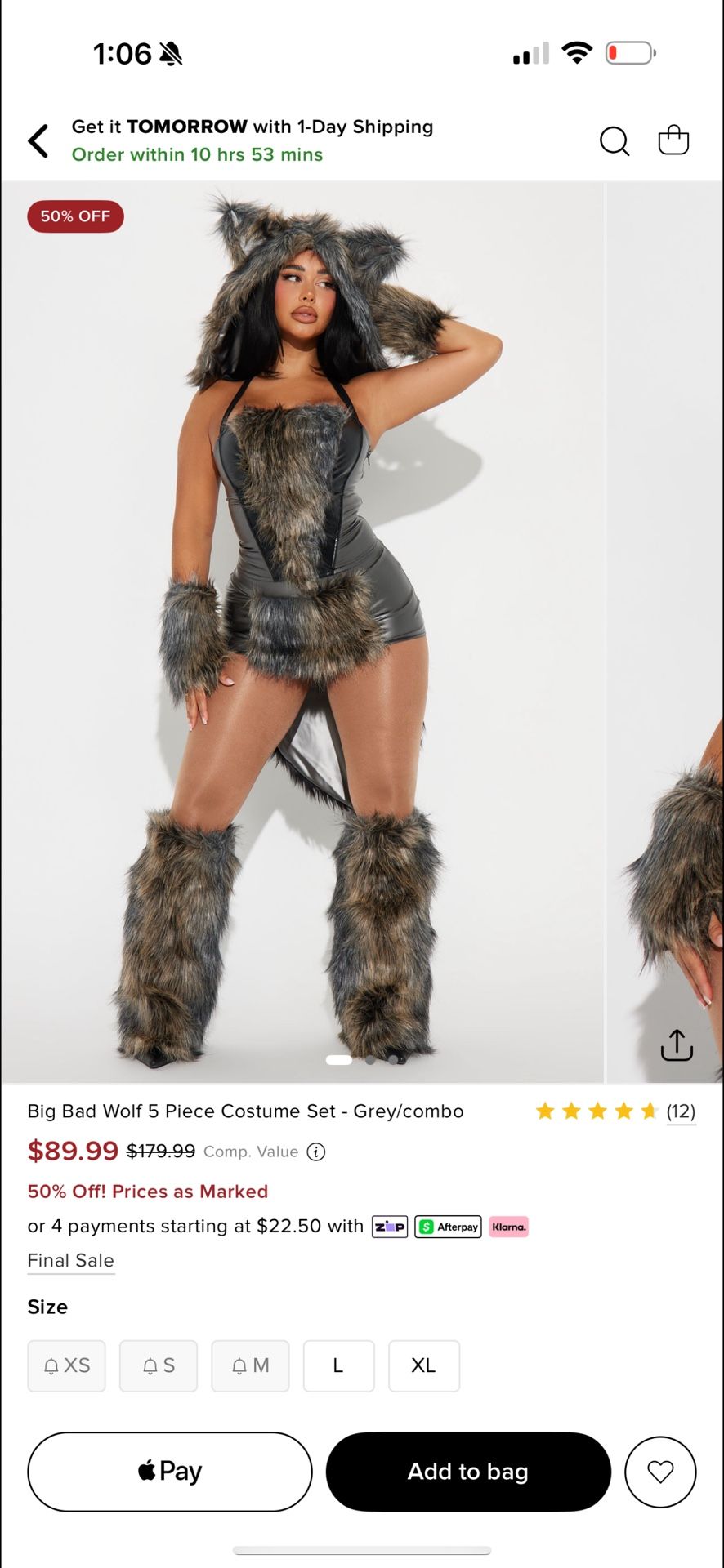 Fashion Nova “Big bad wolf” costume
