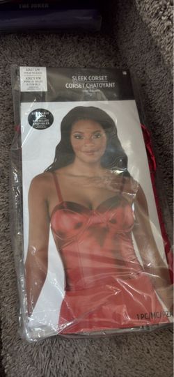 Sleek Corset Adult S/M Red Satin
