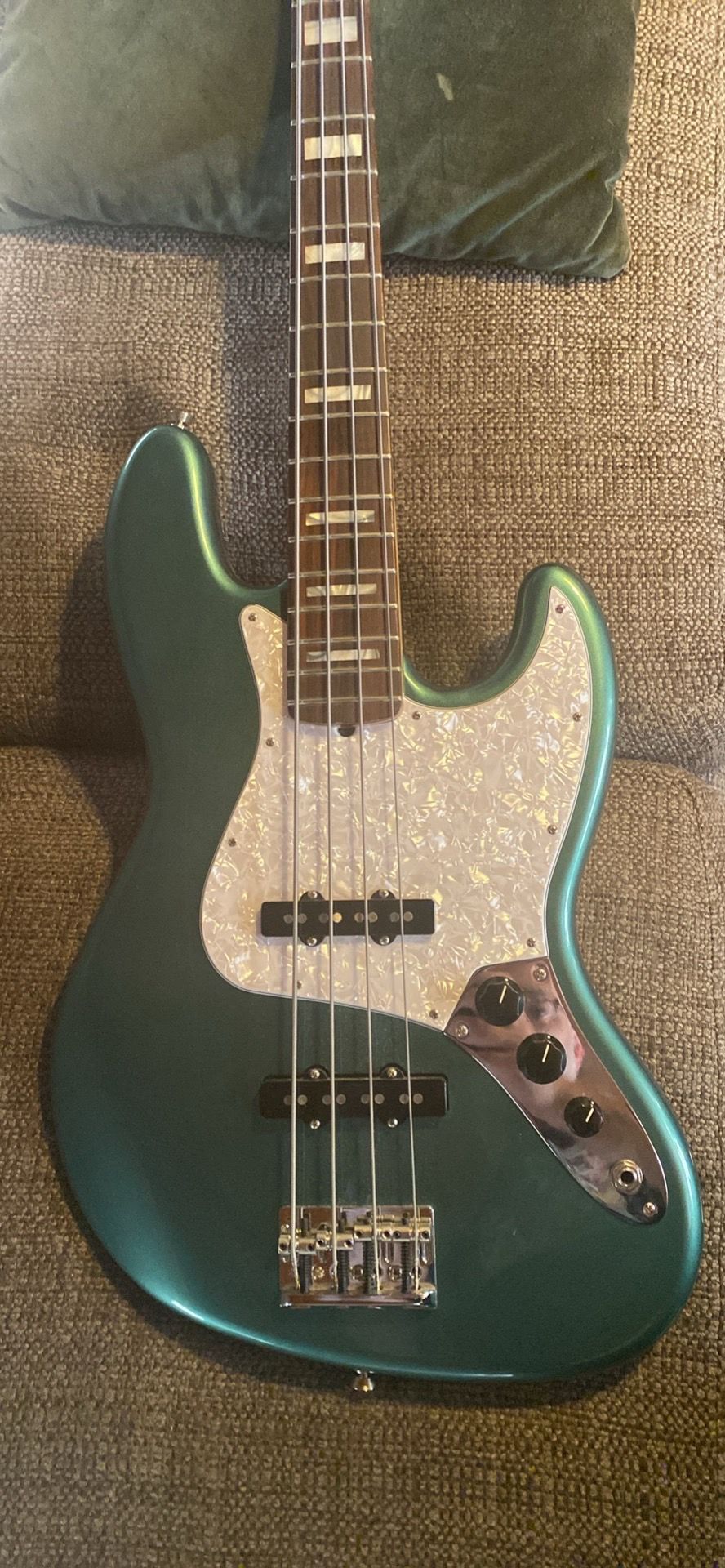 Fender Adam Clayton Jazz Bass - signature model - green- mid 2010’s