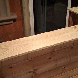 Custom wood bar 6ft wide