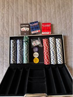 Poker Chips Casino Sets with Aluminum Case Texas Poker Set 300pcs