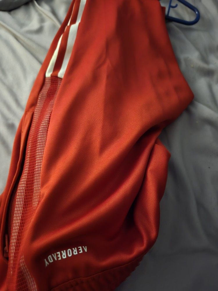 Womens Red Adidas Stripped Pants