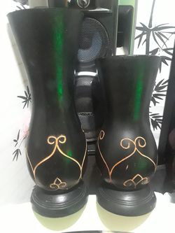 Solid wood Swirly Candle Holders $20.00 cash only