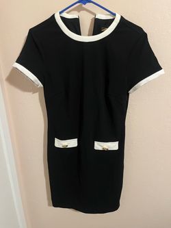 Alexia admor Black and White Short Sleeve Mini Dress
