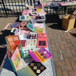 I've got all the top brands of eye shadows based makeup lip sticks blushes bronzer's mascara eyeliners and about a 100 Starbucks cups Best dealsin Ja