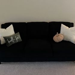 3 Seat Black Sofa
