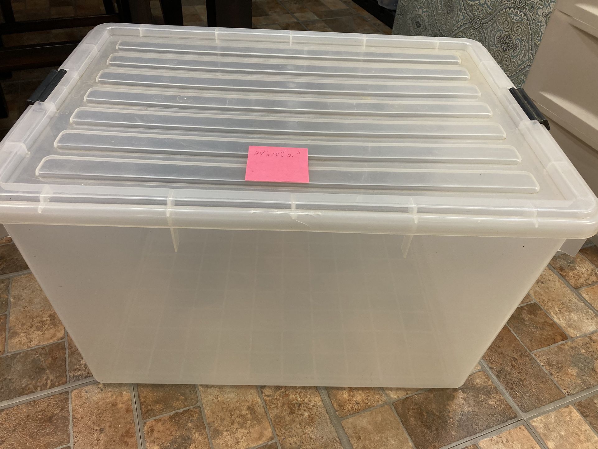 Large Plastic Container With Locking Lid