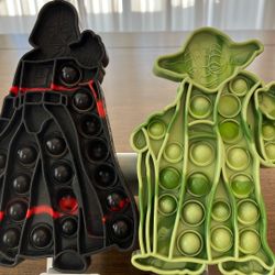 Star Wars Pop It Fidget Toys - Darth Vader & Yoda Set