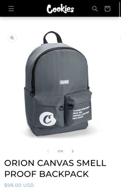 Cookies Orion Canvas Smell-Proof Backpack Gray