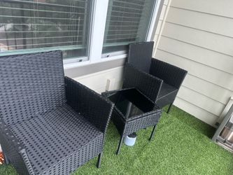 Matching outdoor chairs and table