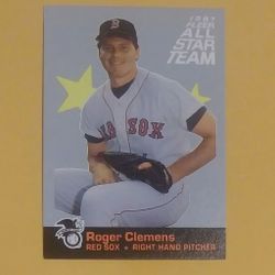 1987 Fleer Roger Clemens Boston Red Sox #11 All-Star Team Baseball Card /12 Vintage Collectible Sports MLB Major League Trading