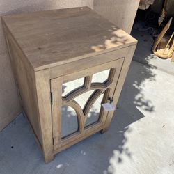 Mirrored Wooden Side Table
