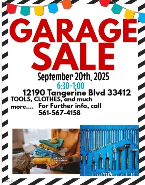 Garage Sale, Tools, Tools, Tools, Clothes and Many More